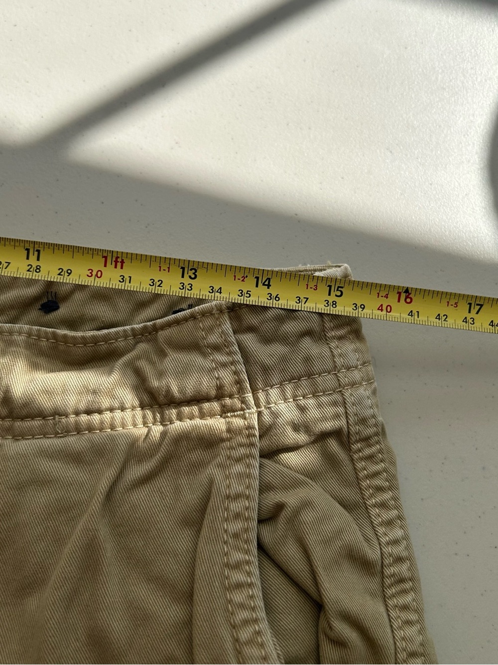 American Eagle Mens Shorts Size 30 Khaki 100% Cotton Longer Length Chinos - Picture 5 of 8